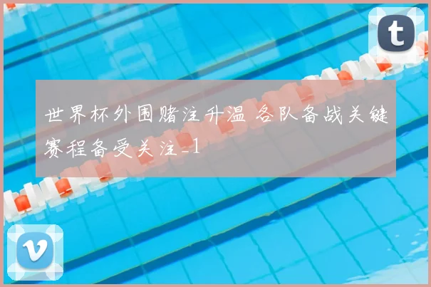 世界杯外围赌注升温 各队备战关键赛程备受关注_1